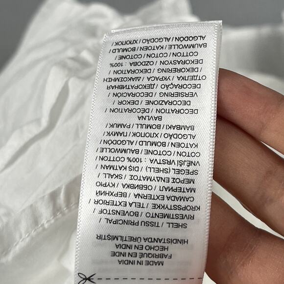 Lauren Ralph Lauren Embroidered Tiered Dress Womens 8 Voile Tassel Boho Peasant - Picture 11 of 16